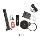میکروفون کاندنسر Gem Audio GA-800 به همراه کارت صدا V8 Plus - نگاه شاپ