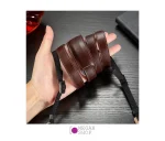 بند دوربین چرم طبیعی قهوه ای تیره - تصویر 2