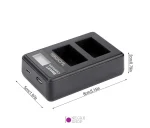 شارژر دوبل باتری Zomei NP-FW50 مدل LCD USB Type C / Micro - تصویر 6
