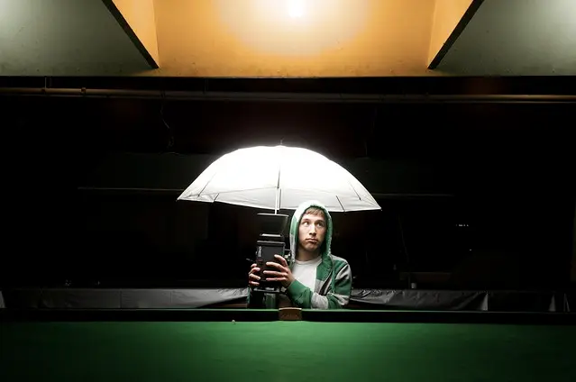 زاویه نورپردازی با انواع چتر عکاسی
