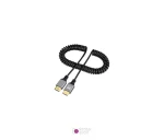 کابل فنری 50 سانتی متری HDMI Type-A to HDMI Type-A خاکستری