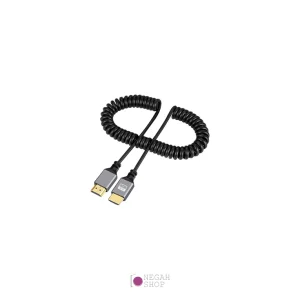 کابل فنری 50 سانتی متری HDMI Type-A to HDMI Type-A خاکستری