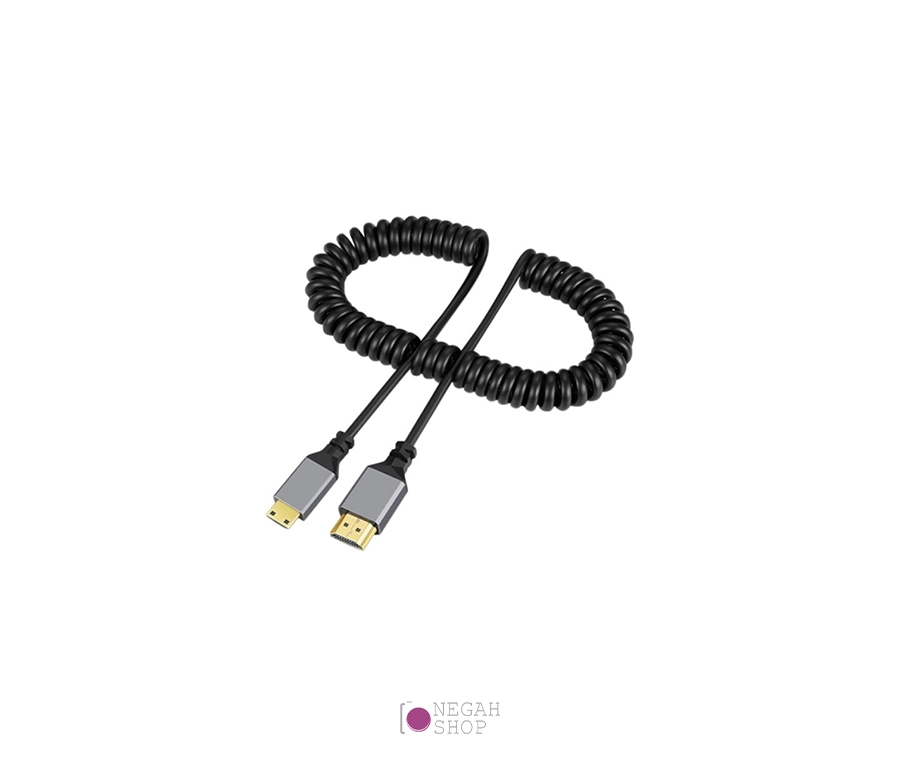 کابل فنری 50 سانتی متری HDMI Type-A to HDMI Type-C کابل فنری 50 سانتی متری HDMI Type-A to HDMI Type-C