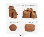 کیف محافظ لنز S C Cotton Round سایز متوسط رنگ طوسی