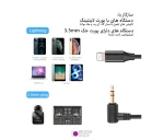 کابل تبدیل صدای جک 3.5 میلیمتری TRS نری به Puluz PU655B Lightning
