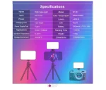 نور RGB قابل حمل لاکسیو مدل Luxceo W140V مناسب عکاسی و تولید محتوا - تصویر 8