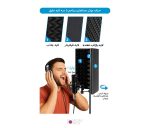نمودار لایه‌های جذب، فیلتر و بازتاب‌دهنده در ساختار ایزولاتور میکروفون سه پنل