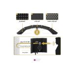 نمای ایزولاتور ۵ پنل با طراحی خمیده و میکروفون نصب‌شده در مرکز