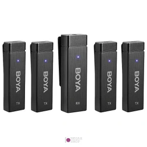 چهار فرستنده و یک گیرنده میکروفون بویا BY-W4