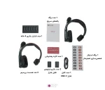 محتوای کامل داخل جعبه اینترکام بی‌سیم Hollyland Solidcom SE_2S