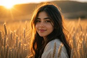 عکاسی پرتره در ساعت طلایی با نور گرم خورشید