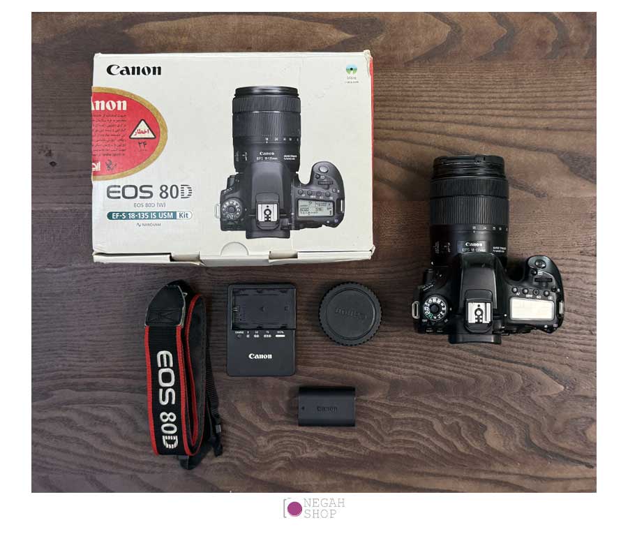 دوربین Canon 80d + 18-135 usm دست دوم دوربین Canon 80d + 18-135 usm دست دوم
