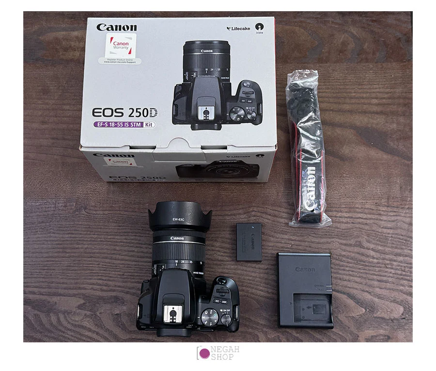 دوربین canon 250d +18-55 is stm دست دوم دوربین canon 250d +18-55 is stm دست دوم
