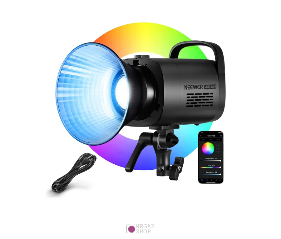 neewer-cb60-rgb-light-main نور ثابت آرجیبی نیوور NEEWER CB60 RGB پاور ۷۰ وات