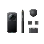 باندل Insta360 X6 Essentials با دوربین، مونوپاد نامرئی، درپوش لنز، دو باتری و کیس شارژ
