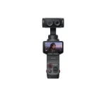 نمای جلوی دوربین جیبی Insta360 Luna Ultra با دو لنز و نمایشگر دو اینچی