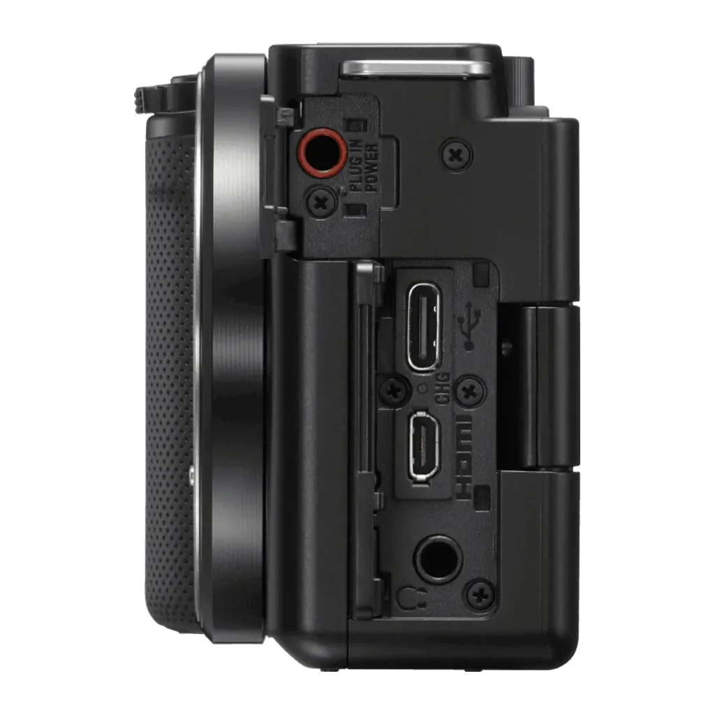 کیت دوربین سونی ZV-E10 Sony با لنز 16-50mm F3.5-5.6 OSS II 2 دوربین سونی ZV-E10 کیت با لنز ۱۶-۵۰ — درگاهها و اتصالات