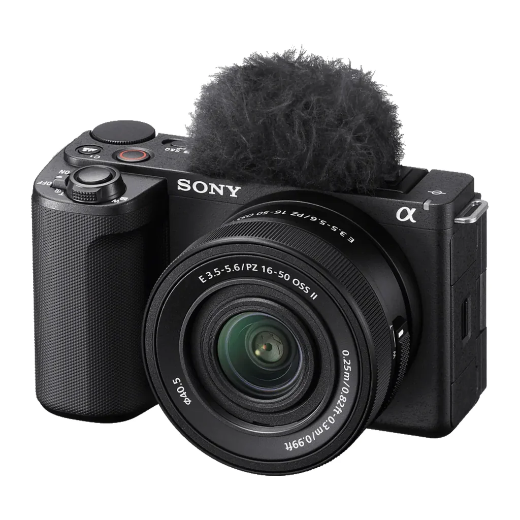 کیت دوربین سونی ZV-E10 II Sony با لنز 16-50mm F3.5-5.6 OSS II 1 دوربین سونی ZV-E10 II کیت با لنز ۱۶-۵۰ — نمای جلو با لنز کیت