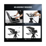 مراحل بازکردن بدنه تاشوی تله پرامپتر NEEWER X14 III و نصب آن روی سهپایه