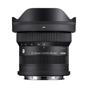 لنز واید سیگما 10-18mm F2.8 DC DN با هود فشاری نصب‌شده