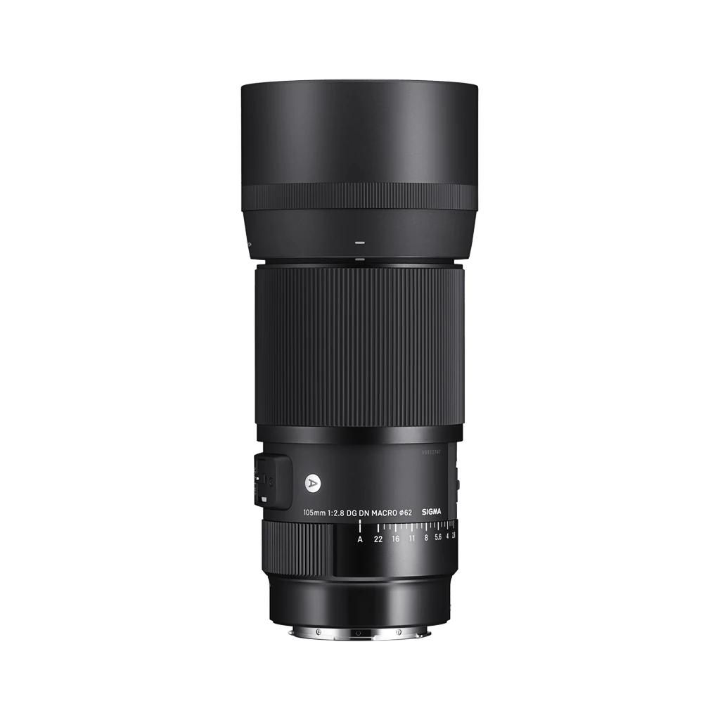 sigma-105mm-f2-8-dg-dn-macro-art-01-hero لنز ماکرو سیگما 105mm F2.8 DG DN Art مانت سونی E با هود نصبشده