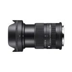 نمای جانبی لنز سیگما 18-50mm f/2.8 با حلقه زوم و مانت برنجی سونی E