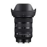 لنز سیگما 24-70mm F2.8 DG DN II مانت سونی E با هود گلبرگی و حلقه دیافراگم