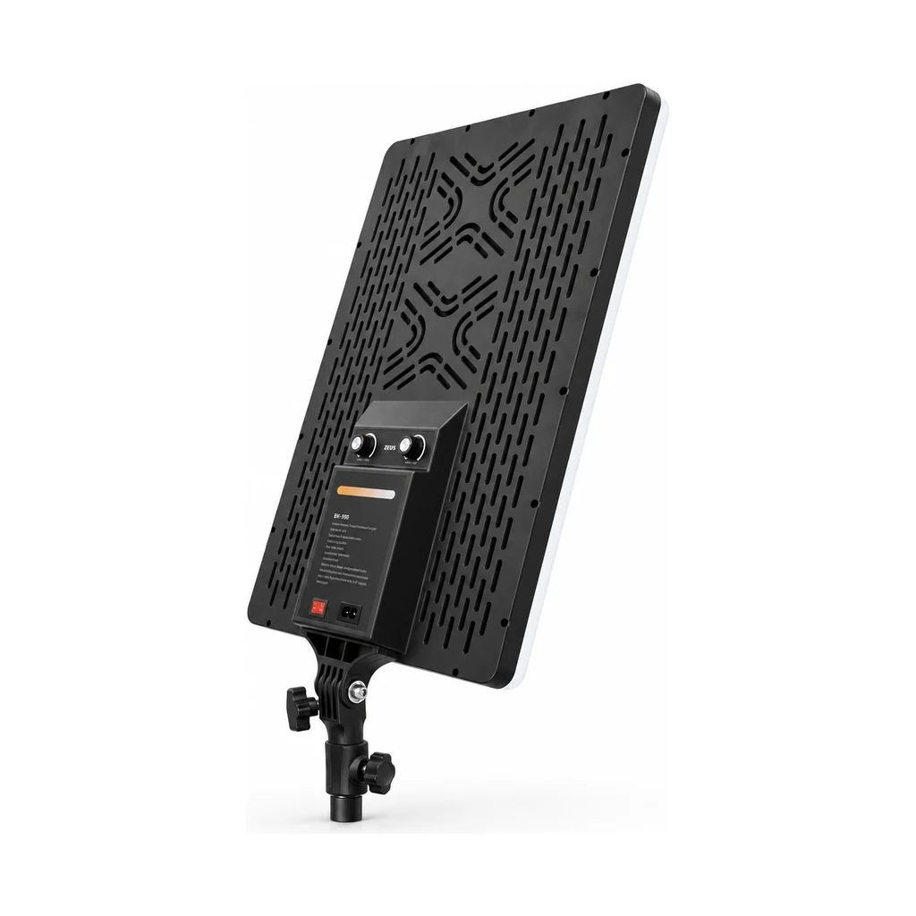 نور ثابت سافت لایت Zeus BK-980 مناسب تولید محتوا 3 نمای جانبی پنل نور زئوس BK-980 و اتصال زاویه پذیر