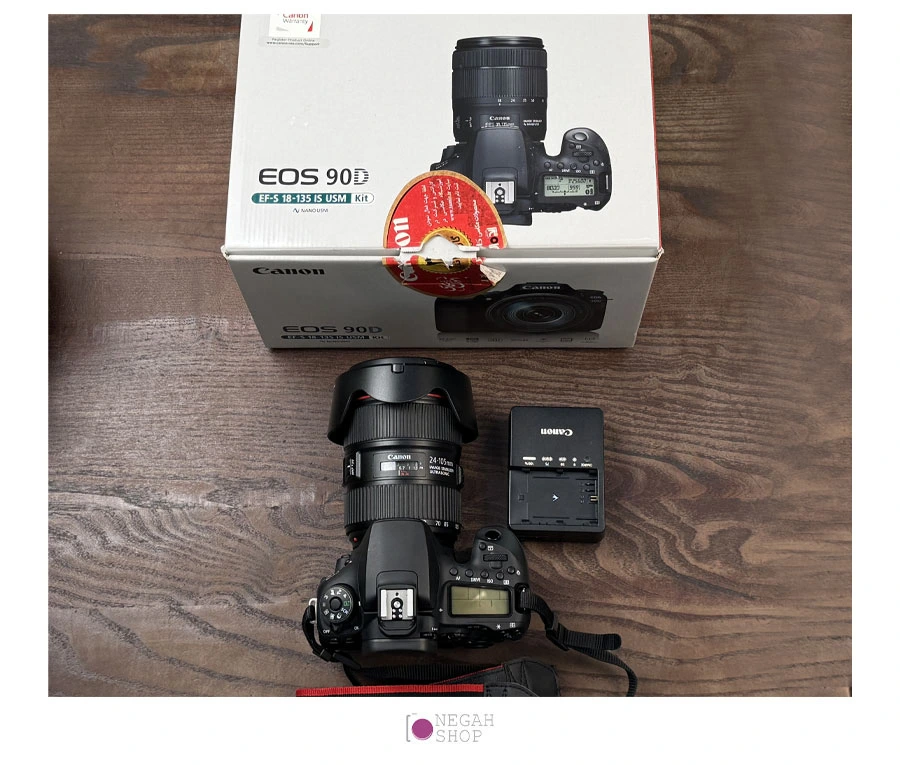 دوربین Canon 90d + 24-105 f4 is II usm دست دوم دوربین Canon 90d + 24-105 f4 is II usm دست دوم