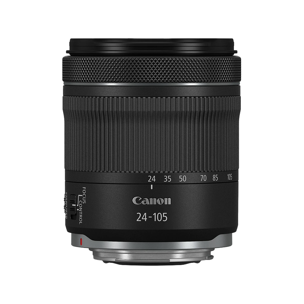 canon-rf-24-105mm-f4-7-1-is-stm-01-sq-hero لنز کانن Canon RF 24-105mm F4-7.1 IS STM از نمای کنار
