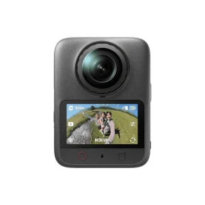 نمای جلوی دوربین ۳۶۰ درجه DJI Osmo 360 II مدل Standard Combo با لنز و نمایشگر