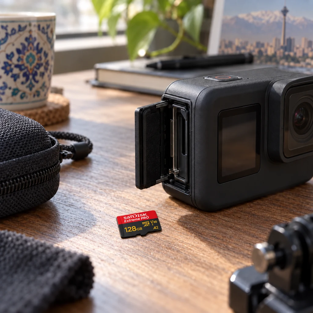 کارت حافظه میکرو اس دی 128 گیگابایت سن دیسک SanDisk Extreme PRO سرعت 250MB/s 1 کارت حافظه میکرو اس دی 128 گیگابایت سن دیسک مدل Extreme Pro با سرعت 250 مگابایت بر ثانیه